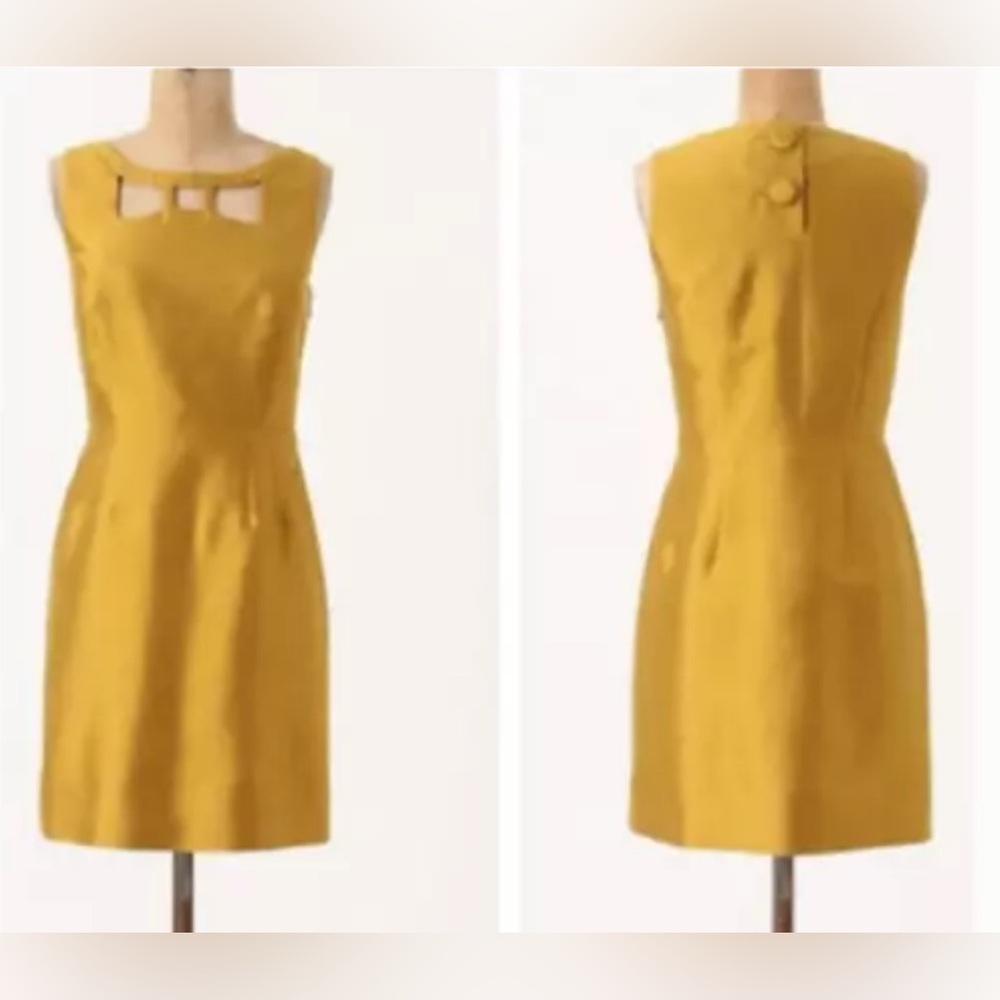 Maeve by Anthropologie Gold A- Line Dress Size 0